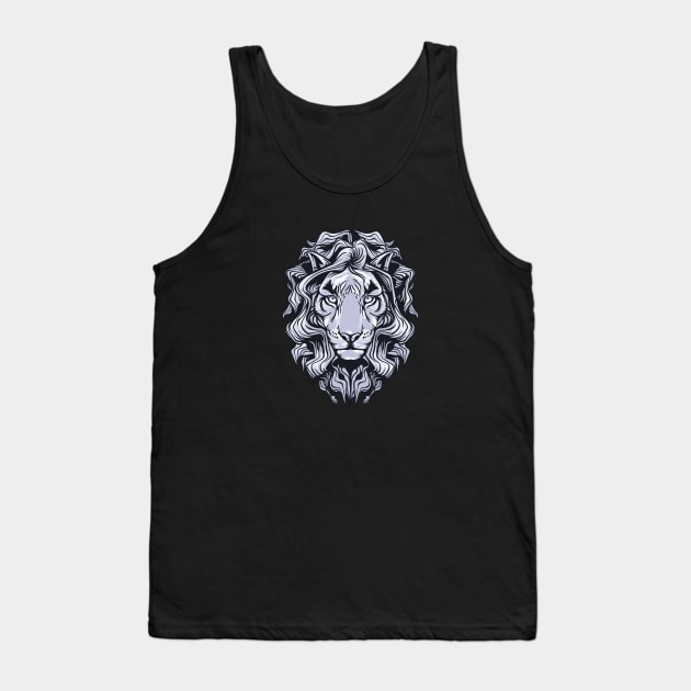 White King Lion Tank Top by MaiKStore